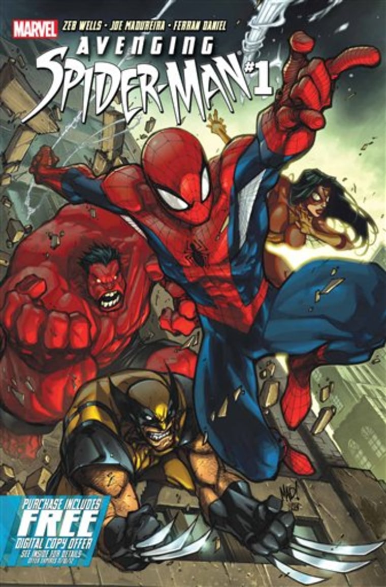 "Avenging Spider-Man #1," is shown on this comic book cover image released by Marvel Comics.